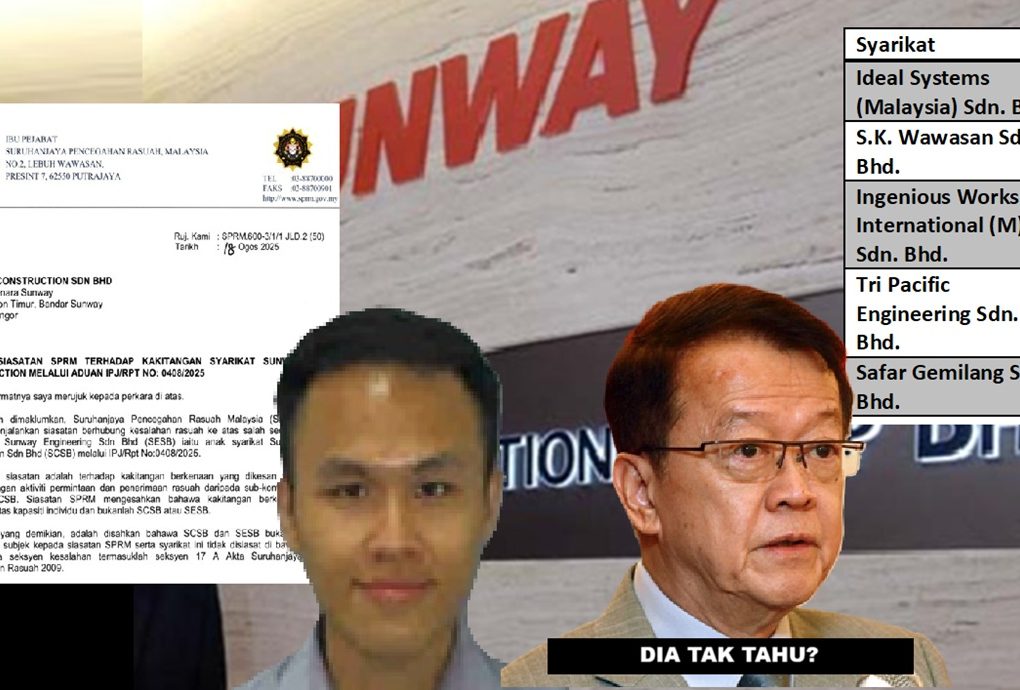 Rasuah pusat data: SPRM kata hanya siasat Chong Yih Lip tapi dalang tender ialah Sunway Construction Group!